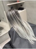 ホワイトシルバーバレイヤージュ