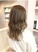 福山市美容院Caary 透明感抜群オリーブグレージュカラー20代30代
