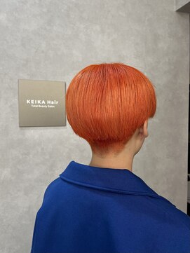 ケイカヘア(KEIKA Hair) パッションオレンジのマッシュショート