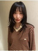ハッシュカット/顔まわりレイヤー/ミディアムレイヤー