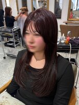 サンバイセライロ 千葉(SAN. by celilo)&nbsp;顔まわりレイヤー＊ピンクレッド/千葉駅＊MINA