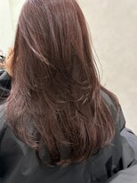 ジーレ 南堀江(jiire)&nbsp;レイヤーカット×ブリーチなしピンクラベンダー