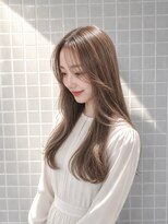 アンジェリカラボ(ANGELICA LABO) ブリーチなしダブルカラーヘーゼルベージュロングレイヤーカット