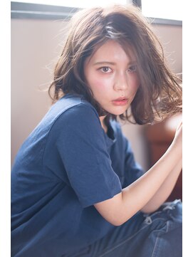 エルクバイコットン(elk by Cotton) 【elk by cotton平塚】かきあげバング/ロブ/グレージュ