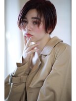 ルタ(LuTa by siesta&LiCO) グレージュ ひし形シルエット 切りっぱなしボブ エアリー