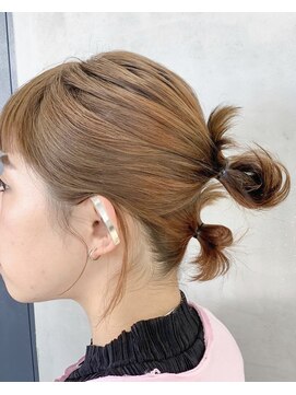 テトヘアー(teto hair) arrange［ボブ・ミディアム・オン眉・ミルクティーベージュ］