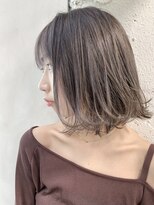 【ALLY 濱田】肩上ボブ×ミルクティーグレージュ