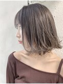 【ALLY 濱田】肩上ボブ×ミルクティーグレージュ