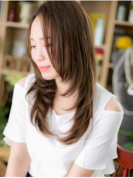 カバーヘア ブリス 戸田公園西口店(COVER HAIR bliss) 大人ハイライトカラーレイヤーロングc5戸田公園20代30代40代