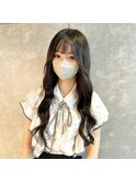 プルエクステ10代20代黒髪ロング名古屋美容室韓国巻き