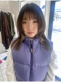 ウルフカット　デザインカラー