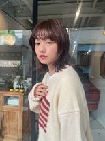 ヒュージ 三軒茶屋(huge)&nbsp;くびレイヤー/小顔カット/前髪/グレーベージュ