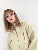 ローウェ 二子玉川(Louwe)&nbsp;ボブ/大人かわいい/フェザーバング/透け感グレージュ