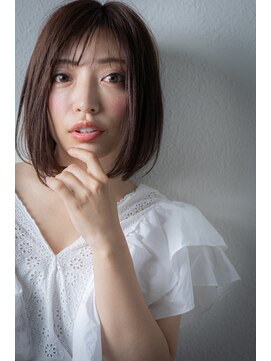 カバーヘア ブリス 戸田公園西口店(COVER HAIR bliss) 前下がりレイヤーボブディヘルシースタイルw戸田公園30代40代