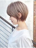 Say.岩井　大人ショートボブ×ミルクティーベージュ×大人可愛い