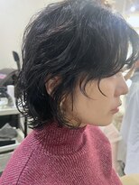 アトリエ ジジ(atelier ZiZi)&nbsp;ニュアンスパーマ　　ラフカール　ショートボブ