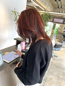 ピーロ(piilo) レイヤーカット/オレンジレッド