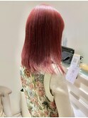 自由が丘美髪Wカラーブリーチピンクイメチェン