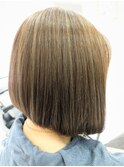 白髪ぼかしハイライト　明るい白髪染め　50代 60代