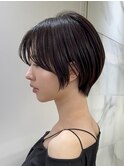 青山白髪ぼかしハンサムショートウルフベージュアッシュ40代50代