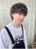 韓国風マッシュウルフ×カラーアッシュ清潔感メンズカット