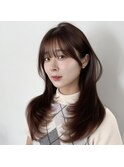 韓国ヘア　透明感カラー　2wayバング &nbsp;レイヤーカット &nbsp;&nbsp;顔周り