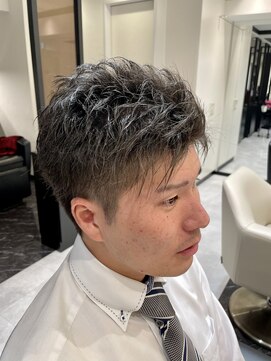 シファー(～Cifer) メンズビジネスショートツーブロックアップバングお客様ヘア☆