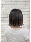 バレイヤージュ風ハイライト