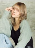 透明感ベージュの軽やかレイヤー【小倉南区】