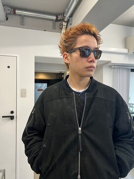 シンク(sync) メンズブリーチカラー ダブルカラー　スパイキーショート 大阪