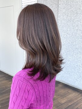 ザック ヴィ(ZACC  vie) ★ピンクベージュ/くびれミディアム/レイヤーカット/イメチェン