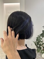 グラムヘアー(GLAM HAIR)&nbsp;ラベンダーイヤリングカラー×丸みボブ
