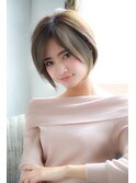 バックの丸みを残したショートボブ