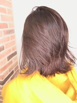 ジウ 上通り(JIU)&nbsp;大人かわいい小顔ひし形ミディアム_30代40代50代ピンクベージュ