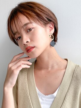 テラスコード 梅田(TERRACE CODE) 小顔カット　マッシュショート　ベージュカラー　シースルー前髪