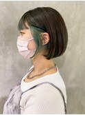 インナーグリーン_外ハネボブセクションカラー_ba395051