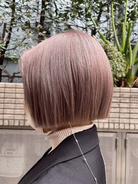 スタジオフォーエイチ(STUDIO 4H) ミニボブ/切りっぱなし/ぱつっとボブ/ピンクベージュ