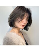 アフロートリノ(AFLOAT Leino)&nbsp;【修】20代30代40代◎透明感カラー×韓国切りぱなしボブ