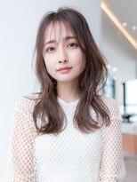 メゾンバイハバナ(maison by HAVANA)&nbsp;20代30代大人かわいい斜めバングデザインカラーシルキーベージュ