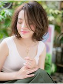 くせ毛風ニュアンスかきあげ前髪パーマボブh2川口20代30代40代!