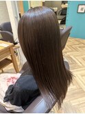 透明感グレージュ×顔まわりレイヤー