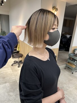 サンド 鹿児島中央(sand) @sei___sand切りっぱなし/ボブ/鹿児島中央駅