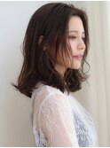 前髪ワンカールレイヤーボブ美髪エアリーロングピンクブラウン