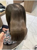 オリーブグレージュカラー×縮毛矯正
