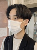 センターパートカルマパーマフェザーパーマ韓国ヘアガイルヘア