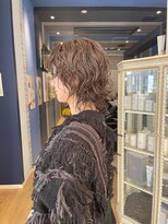 コワファースト 大分(COIFF1RST) ニュアンスパーマスタイルのグレージュカラー