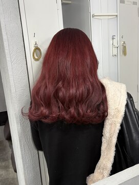 リュンヌ(Lune) チェリーレッドカラー/ブリーチ1回/暖色系/ダブルカラー/YU45