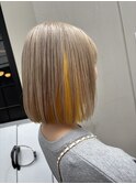 ブロンドベージュ×イエローインナー