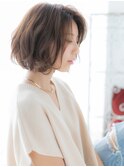 センター北/髪質改善/くすみベージュ×ワンレンボブパーマk