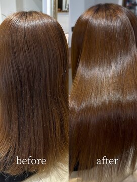 ナルヘアー 越谷(Nalu hair) 美髪矯正/越谷髪質改善/酸性ストレート/縮毛矯正/before→after